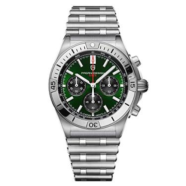 Imagem de HaiQin Pagani Design 1728 Relógio mecânico automático masculino elegante, totalmente de aço inoxidável, safira sintética, 100 m, à prova d'água, relógios de pulso esportivos luminosos,