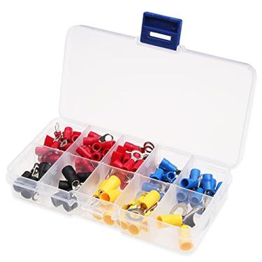 Imagem de Kiboule 102 peças conectores elétricos isolados sortidos fios terminais crimpagem com caixa de armazenamento portátil