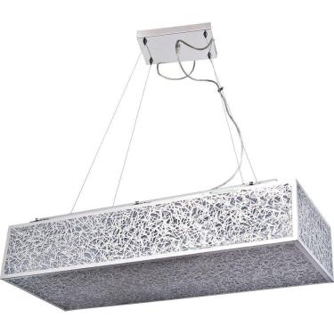 Imagem de Pendente Lustre Apolo Inox Retangular Para Led 80 X 30 Cm