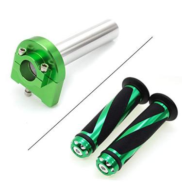 Imagem de Suporte de guidão para motocicleta Krace de 2,7 cm com controle de alavanca motorizado de tubo de torção rápida CNC anodizado paraKrace verde KR-118-044