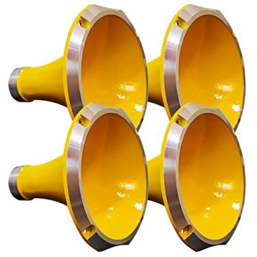 Imagem de Kit 4 Corneta Boca Cone Rosca Alumínio Jarrão Caneca Amarelo