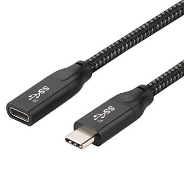 Imagem de Xiwai Cabo de dados USB-C USB 3.1 tipo C macho para fêmea com capa para laptop (0,3 m)