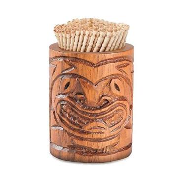 Imagem de Suporte de palito de madeira Tiki 6,35 x 5 cm