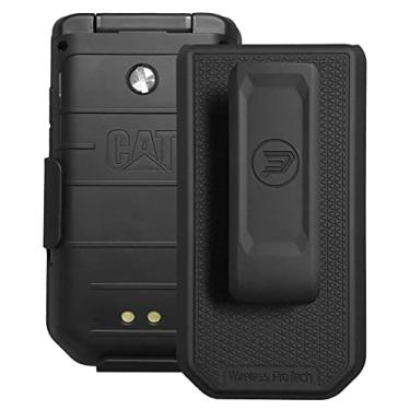 Imagem de Wireless ProTech Capa compatível com telefone flip CAT S22. Ajuste seguro, coldre leve com clipe de cinto giratório