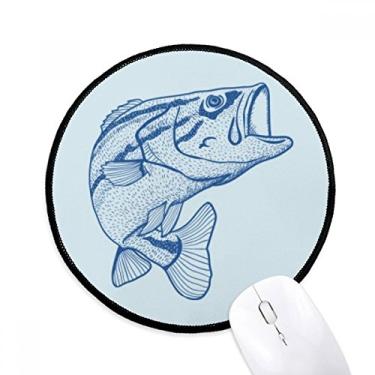 Imagem de DIYthinker Tapete de mouse grande azul grão para mesa de escritório tapete redondo para computador