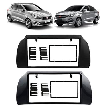 Imagem de Moldura De Painel 2 Din Argo e Cronos Para MP5 Slim 2 Din (BLACK PIANO)