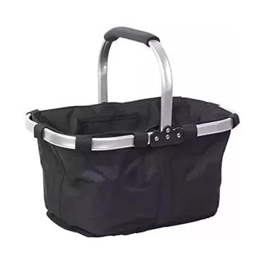 Imagem de Bolsa Cesta Térmica Picnic Preta Dobrável