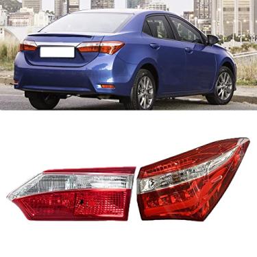Imagem de JESYMBX Para Toyota Corolla 2014-2018 Luz traseira externa/interna da lâmpada de freio de seta luzes traseiras 81591-02570 81581-02570 1 par interno esquerdo e direito