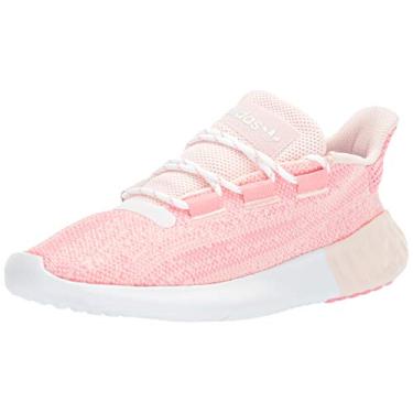 Imagem de adidas Originals Tênis de corrida unissex infantil tubular Dusk, Rosa gelo/super pop/branco giz, 21