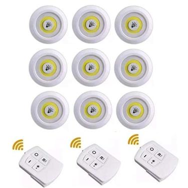 Imagem de Kit 9 Lampadas Spot Led Luminaria Controle Sem Fio Remoto 15w