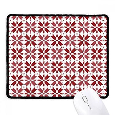 Imagem de Mousepad com estampa de decoração de Natal, vermelho, branco, borda costurada, tapete de borracha para jogos