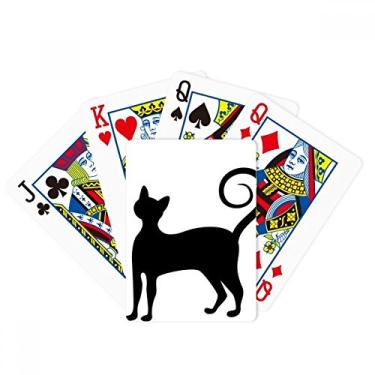 Imagem de DIYthinker Black Cat Meow Elegante Animal Silhouette Poker Baralho Presente de Mesa