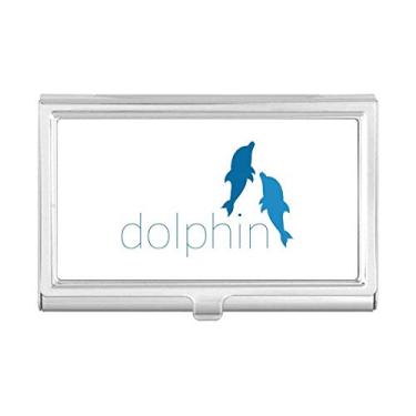 Imagem de Porta-cartões Blue Ocean Docile com dois golfinhos