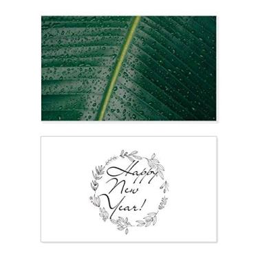 Imagem de Imagem de Planta Banana Leaf Nature World New Year Festival Cartão de felicitações Bless Message Present