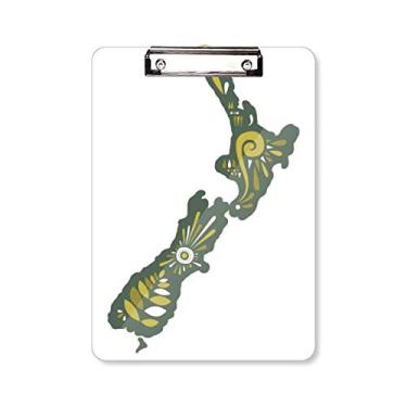 Imagem de Nova Zelândia Greenery Sunshine Island prancheta pasta bloco de notas placa de apoio A4