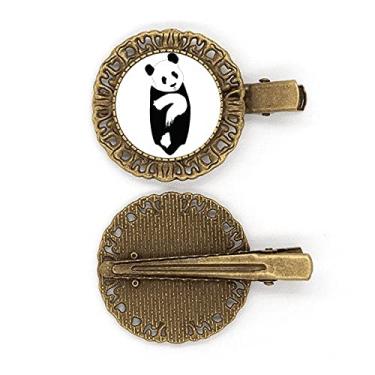 Imagem de Broche de cabelo panda para animais corporais, prendedor de cabelo
