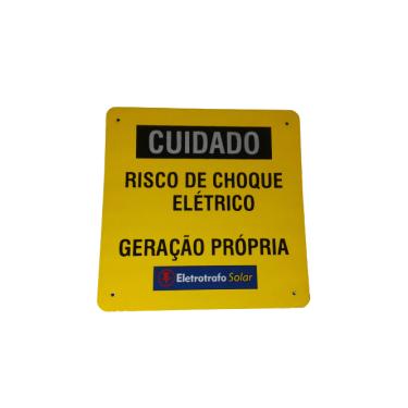 Imagem de Placa Alumínio Geração Própria 130x130mm Padrão CPFL 000717 – Eletrotrafo