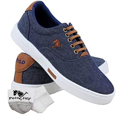 Imagem de Kit Sapatênis Casual Amarração com Meia Masculino Confort-Jeans - 47