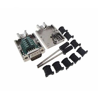 Imagem de DB9 Conector D-sub de placa de breakout macho com duas peças de capas de metal