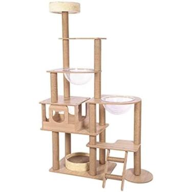 Imagem de Estrutura De Escalada Para Gatos, Prancha Para Arranhar, Árvore Para Gatos, Estrutura Para Gatos Em Arranha-céus, Cápsula Espacial Transparente De 360°, Espaço Amplo, Ninho Para Gatos, Livre Para
