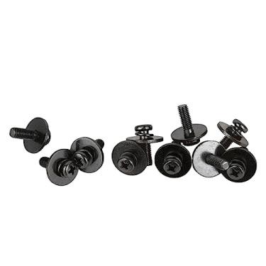 Imagem de Parafuso de Montagem de Gancho de Garra de Tambor, Parafuso de Lug de Conjunto de Tambor 10 Peças de Metal para Tambor (Preto)