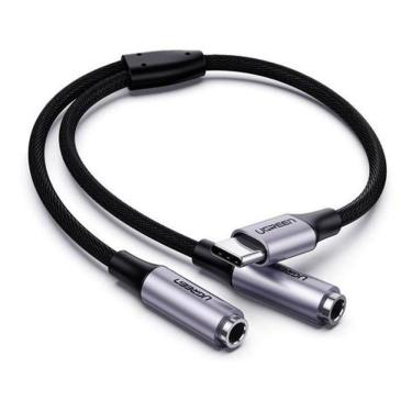 Imagem de Cabo Áudio Ugreen Av144 Tipoc Para 2 Entrada 3,5Mm Fêmea