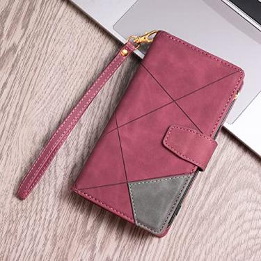 Imagem de Estojo de couro flip para XiaoMi para Mi 13 12T 11T Pro Lite 12 10T Poco C55 M5S X5 X4 X3 F4 M4 GT C40 Slot para cartão Zipper Wallet Bag Cover, Wine, For XiaoMi 10T (10T Pro)