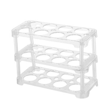 Imagem de Hemobllo 3 Pçs Grade De Bandeja De Caixa De Armazenamento De Recipiente Dispensador Bandejas De Plástico Organizador De Armazenamento De Geladeira Gavetas De Caso De