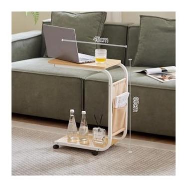 Imagem de WAOCEO Mesa lateral sala de estar lateral vários sofá armário lateral mesa lateral, prateleira de mesa de chá para casa, cabeceira mini mesa de varanda mesa de café pequena mesa de café para sala de estar (cor: D)