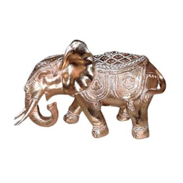 Imagem de Elefante de Cerâmica Dourado - 21x13x30cm - 26090
