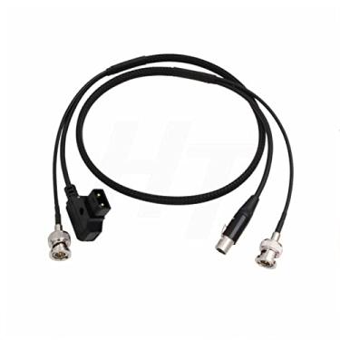 Imagem de HangTon Cabo de alimentação 3G SDI BNC Combine D-tap Mini XLR 4 pinos para Alphatron EVF Viewfinder TVLogic VFM 055 056 058 F-10A F-7H LVM 074 SRM monitor de campo 80 cm