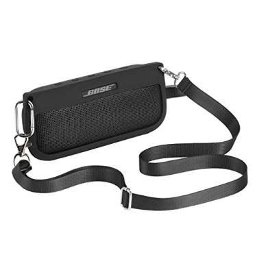 Imagem de Khanka Substituição de capa de silicone para alto-falante portátil Bose SoundLink Flex Bluetooth (preto)