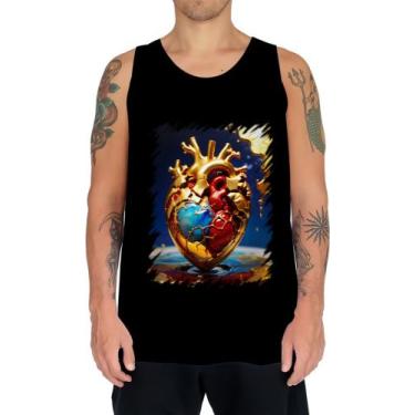 Imagem de Camiseta Regata Coração De Ouro Líquido Gold Heart 5 - Kasubeck Store