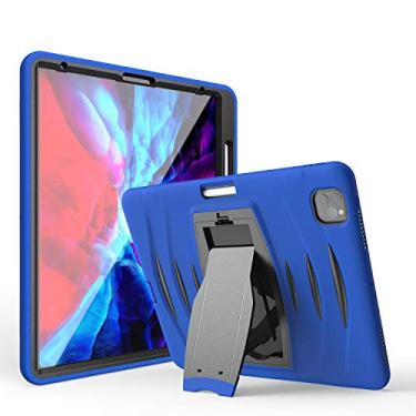 Imagem de QYiD Capa de tablet para iPad Pro 12,9 polegadas 2020/2018, capa protetora resistente à prova de choque com suporte integrado e caneta solt para iPad de 12,9 polegadas, suporta emparelhamento e