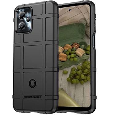 Imagem de Ephoou Capa de telefone fina para Motorola Moto G13, capa protetora robusta com proteção à prova de choque de grau militar compatível com Motorola Moto G13/G23 6,5 polegadas HD-Preto