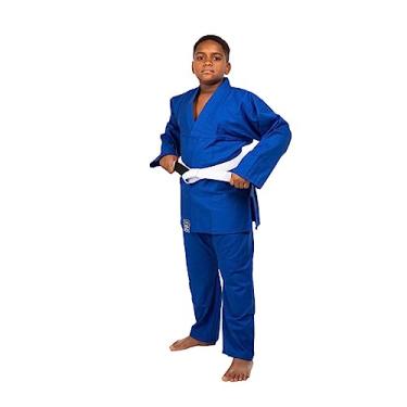 Imagem de Kimono Infantil Kids Judo Jiu-Jitsu, Haganah, Azul, M3