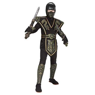 Imagem de Gold Dragon Warrior Child's Ninja Costume, Medium