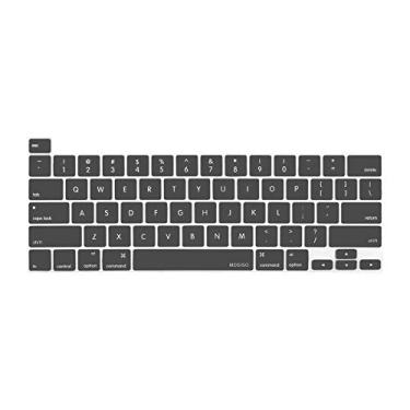 Imagem de Capa de teclado MOSISO compatível com MacBook Pro 2020 13 polegadas A2338 M1 A2289 A2251 e MacBook Pro 2019 de 16 polegadas A2141 com Touch ID e tela Retina, película protetora de silicone, cinza espacial