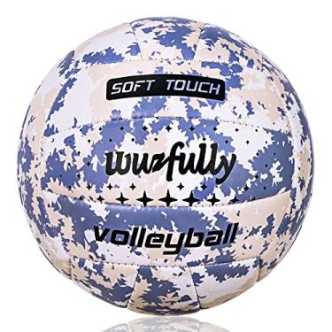 Imagem de Wuzfully Voleibol tamanho 5, bolas de vôlei macias para quintal, praia, parque, jogos, prática de vôlei para adolescentes iniciantes (melhor presente)
