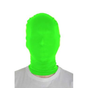 Imagem de Sheface Máscara masculina e feminina com capuz de cosplay de elastano para festa com capuz completo, verde-limão, One Size