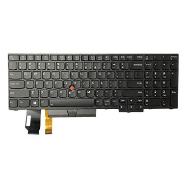 Imagem de Teclado retroiluminado HSSDTECH US de substituição para Lenovo ThinkPad E580, E585, L580, E590, T590, L590, T15, P52, P72, P53 P53s, P15s Gen 1, P15s Gen 2, T15 Gen 2, T14 Gen 1,5N2 0V781 08