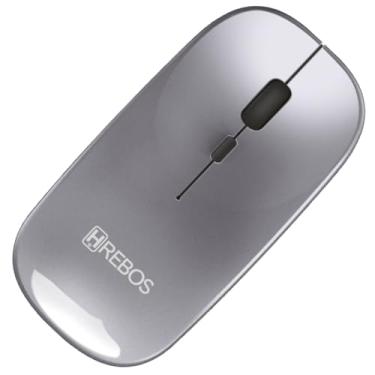 Imagem de Mouse Sem Fio Recarregável Bluetooth USB para Notebook Computador Tablet Celular TV Mac Windows iOS Android Hrebos HS-526