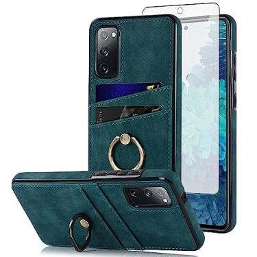 Imagem de Asuwish Capa de telefone para Samsung Galaxy S20 FE 5G 6,5 polegadas capa carteira com protetor de tela anel fino suporte para cartão acessórios celulares S 20 EF UW S20FE5G S20FE 20S S2O Fan Edition