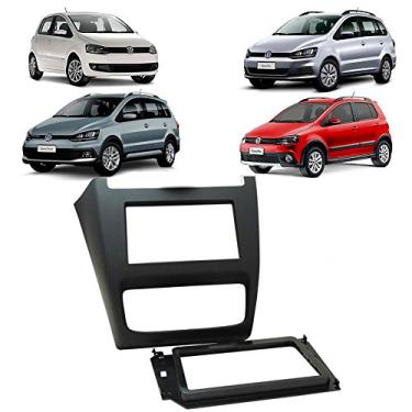 Imagem de Moldura 2 Din para Vw Fox, Spacefox, Spacecross, Crossfox 2014 em diante Preta