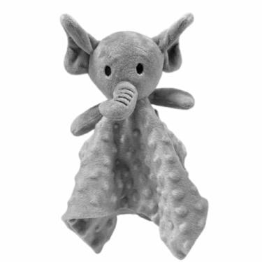 Imagem de Naninha Bebê Pelúcia Recém Nascido Dormir Tecido Bichinho Macio Animal Toque Suave Qualidade (Elefante Cinza)