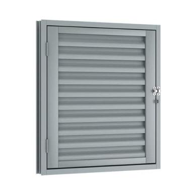 Imagem de Porta de Aço 1 Folha para Alçapão Laminado Riobras 60cmx60cm Cinza