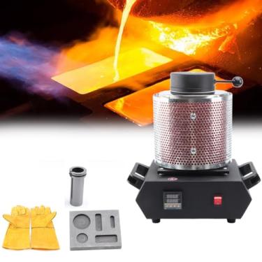 Imagem de Forno De FusãO De Ouro 3Kg, Forno De FusãO EléTrico Digital, MáQuina Digital De FundiçãO De Metal, Cadinho De Grafite, Forno De FundiçãO DoméStico, Para Sucata Derretida, Prata, Ouro, Cobre, AlumíNio