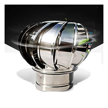 Imagem de Tampa rotativa da capota da chaminé do ventilador do telhado de aço inoxidável 304 A tampa giratória do ventilador da turbina evita que a chuva entre na conduta e mantém a lareira seca forte e durável