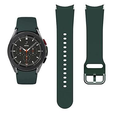 Imagem de Pulseira para Galaxy Watch 5 de 40 mm e 44 mm/Galaxy Watch 5 Pro Band 45 mm/Galaxy Watch 4 40 mm e 44 mm/Galaxy Watch 4 Classic Band 42mm 46mm, pulseira esportiva de silicone de 20 mm feminina e masculina, verde oficial