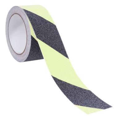 Imagem de Fita Antiderrapante 5 Metros Fluorescente Brilha No Escuro Escadas Degraus Chao Segurança